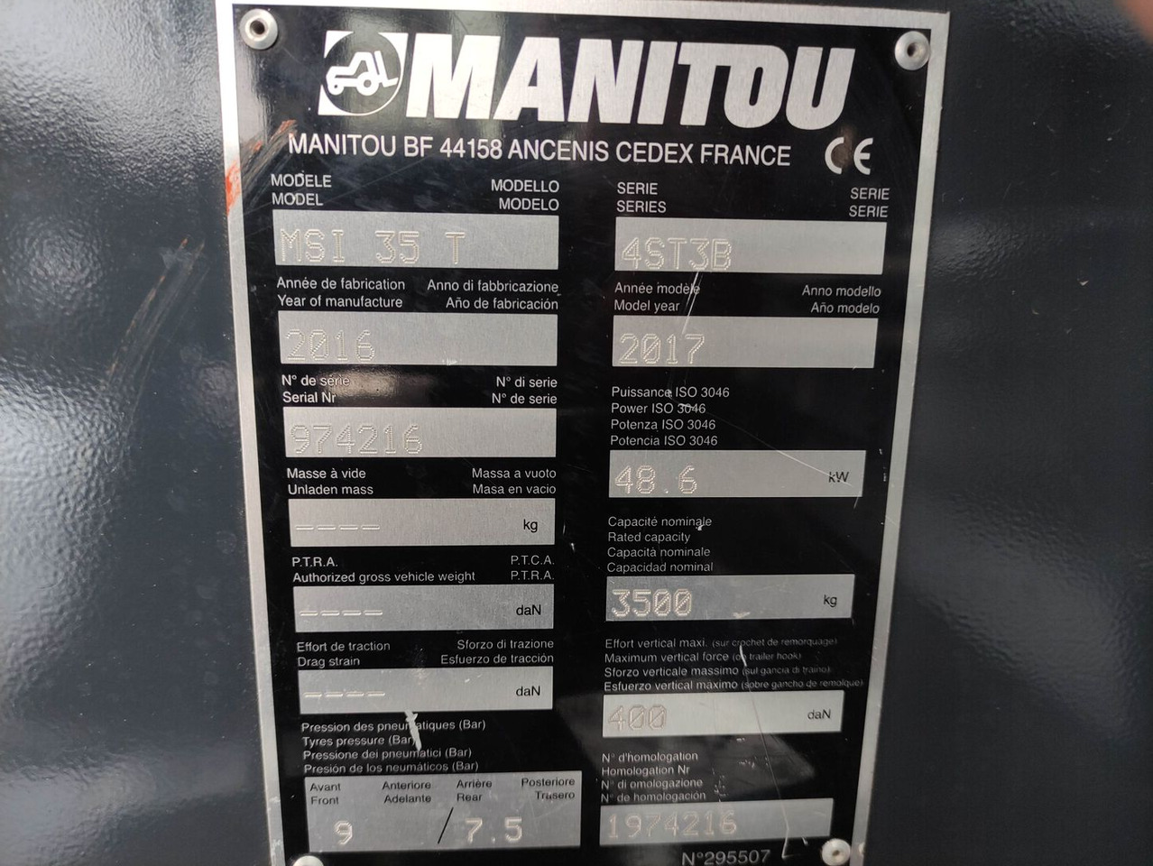Rough terrain forklift Manitou MSi 35 T (Neuwertiger Zustand!!!): picture 6