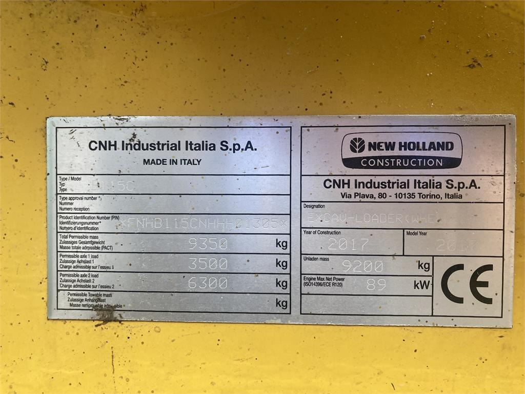 New Holland B115C CP - Backhoe loader: picture 3 New Holland B115C CP - Backhoe loader: picture 3