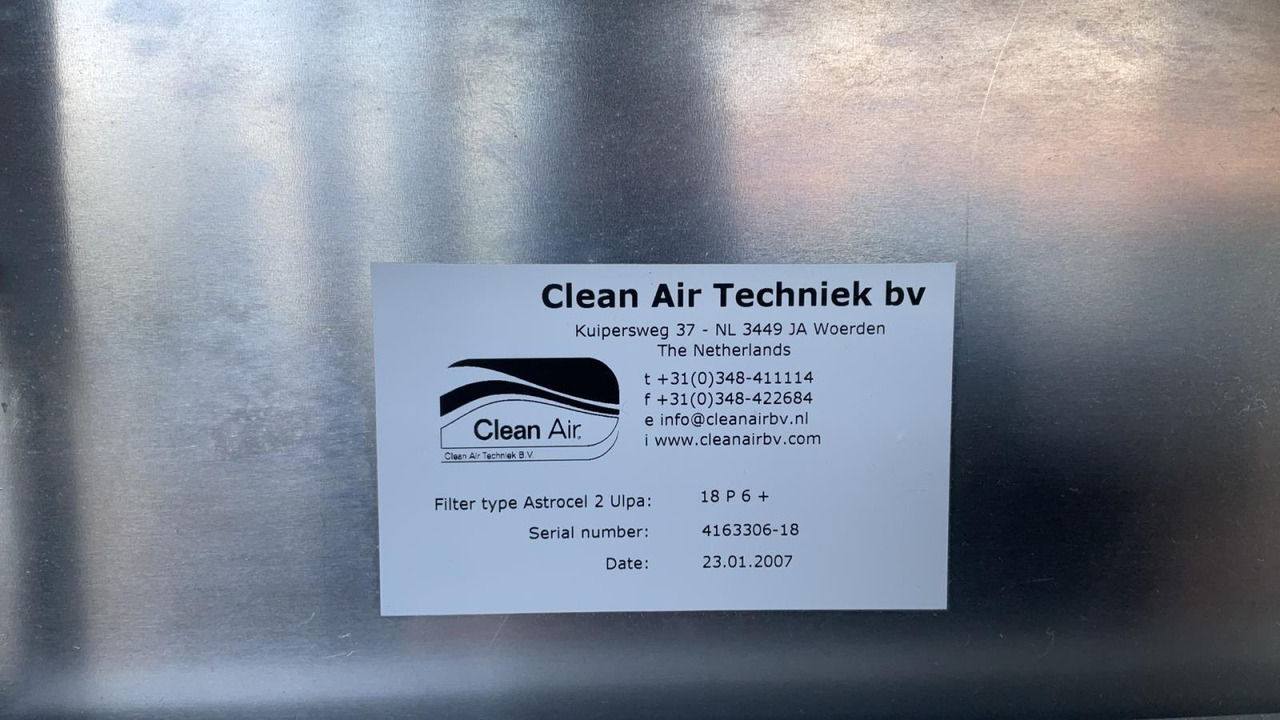 Clean Air LAF Laminaire Airflow Kast (B) - Industrial HVAC equipment: picture 3 Clean Air LAF Laminaire Airflow Kast (B) - Industrial HVAC equipment: picture 3