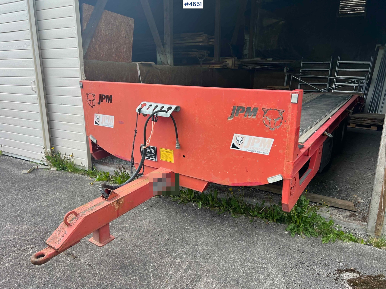 2012 2 axle JPM Machine trailer - Low loader trailer: picture 2 2012 2 axle JPM Machine trailer - Low loader trailer: picture 2
