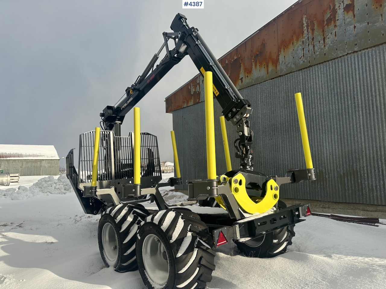 2023 Palms u12 timber trailer w/ Palms 5,85 krane. Never used. - Log trailer: picture 3 2023 Palms u12 timber trailer w/ Palms 5,85 krane. Never used. - Log trailer: picture 3