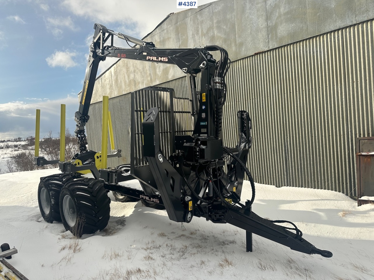 2023 Palms u12 timber trailer w/ Palms 5,85 krane. Never used. - Log trailer: picture 2 2023 Palms u12 timber trailer w/ Palms 5,85 krane. Never used. - Log trailer: picture 2