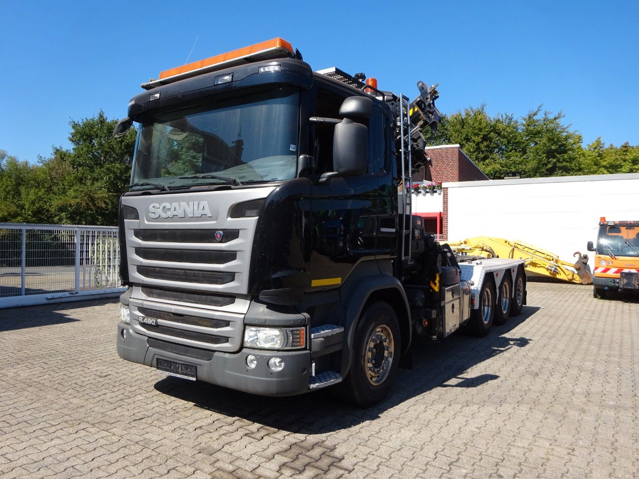 Scania R490 Abroller + HIAB 302E-6 Bj.2021 !Kran TRIDEM Scania R490 Abroller + HIAB 302E-6 Kran *BJ 2021* - Crane truck, Hook lift truck: picture 4 Scania R490 Abroller + HIAB 302E-6 Bj.2021 !Kran TRIDEM Scania R490 Abroller + HIAB 302E-6 Kran *BJ 2021* - Crane truck, Hook lift truck: picture 4