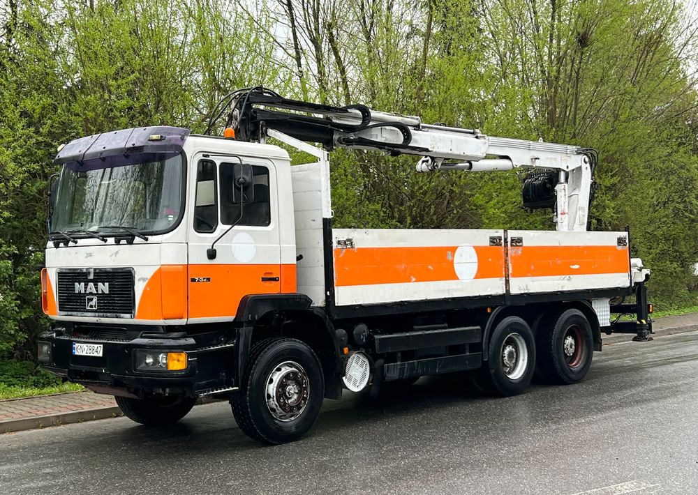 Dropside/ Flatbed truck, Crane truck MAN * 27-322 MAN 6x4 * HDS ATLAS 140 *: picture 12