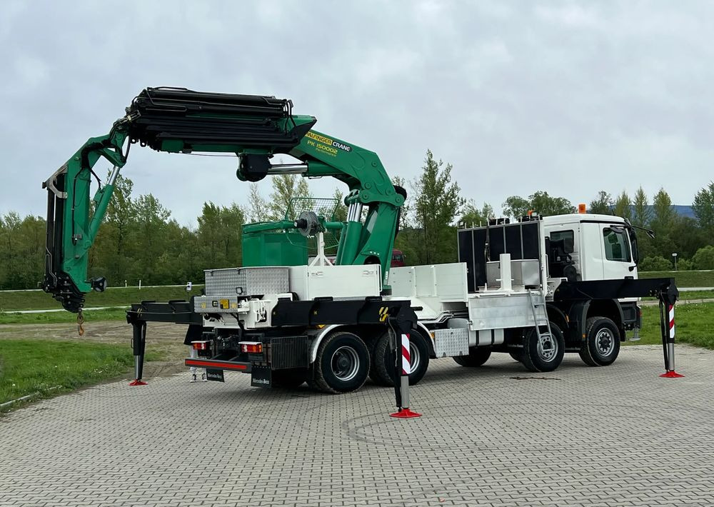 Crane truck Mercedes-Benz * HDS Palfinger 150002 + FLY JIB PJ 170 * Mercedes Actros 8x6 * Dźwig * 40 TON * Wyciągarka * 35 Metrów * Kosz *: picture 20