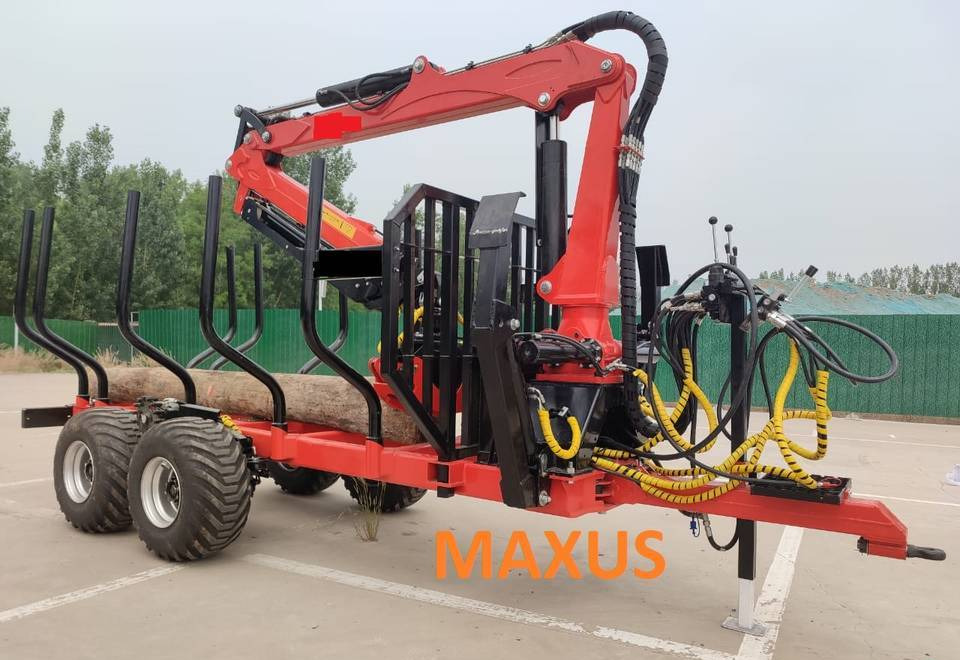 NEW MAXUS 6 TON Trailer + Crane 4.2 m Warranty | НОВА прицепа 6 ТОН + Кран 4,2 м MAXUS Гарантія - Forestry trailer: picture 4 NEW MAXUS 6 TON Trailer + Crane 4.2 m Warranty | НОВА прицепа 6 ТОН + Кран 4,2 м MAXUS Гарантія - Forestry trailer: picture 4