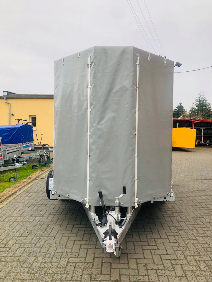 PRZYCZEPA LAWETA DO MINIKOPARKI ŻURAWIA Z PLANDEKĄ / MINI EXCAVATOR CRANE TRANSPORTER TRAILER WITH TARPAULIN - Plant trailer: picture 2 PRZYCZEPA LAWETA DO MINIKOPARKI ŻURAWIA Z PLANDEKĄ / MINI EXCAVATOR CRANE TRANSPORTER TRAILER WITH TARPAULIN - Plant trailer: picture 2