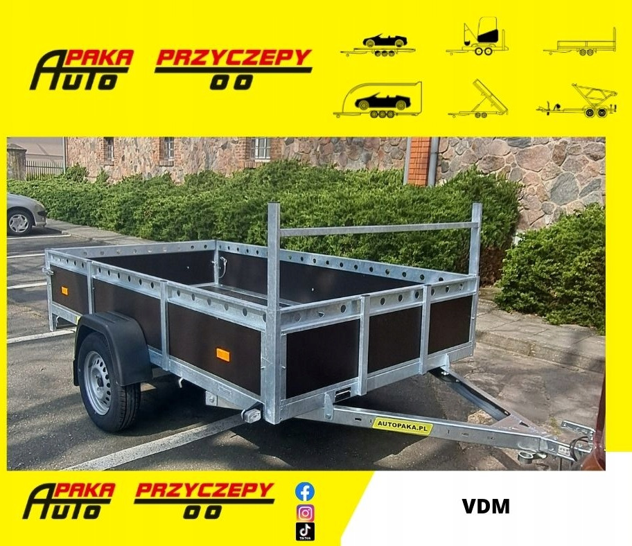 PRZYCZEPKA SKRZYNIOWA LEKKA DO PRZEWOZU DMC 750, 4 MODELE / LIGHT BOX TRAILER FOR TRANSPORT DMC 750, 4 MODELS - Car trailer: picture 1 PRZYCZEPKA SKRZYNIOWA LEKKA DO PRZEWOZU DMC 750, 4 MODELE / LIGHT BOX TRAILER FOR TRANSPORT DMC 750, 4 MODELS - Car trailer: picture 1