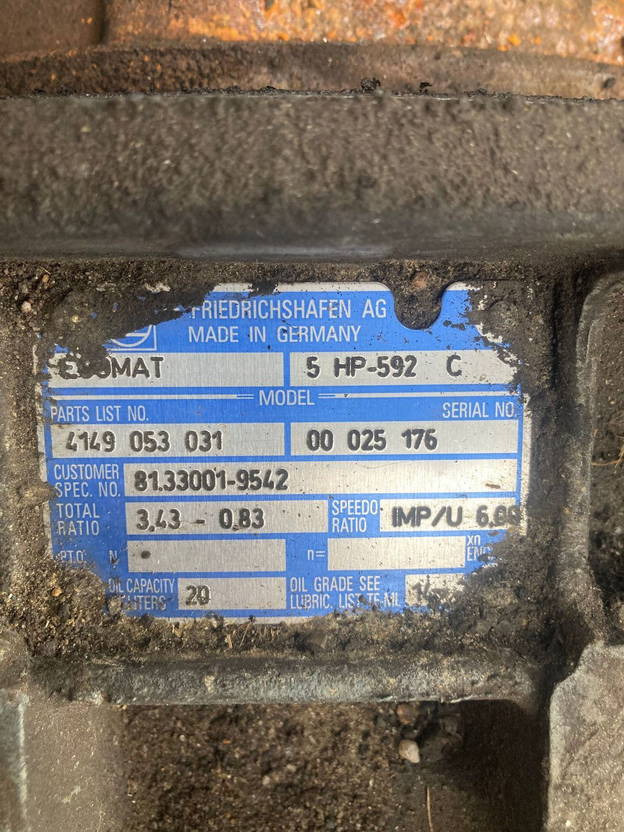 ZF Getriebe ZF 5HP 592C 5HP592C 4149053031 MAN A21 A23 Ecomat - Gearbox for Bus: picture 2 ZF Getriebe ZF 5HP 592C 5HP592C 4149053031 MAN A21 A23 Ecomat - Gearbox for Bus: picture 2