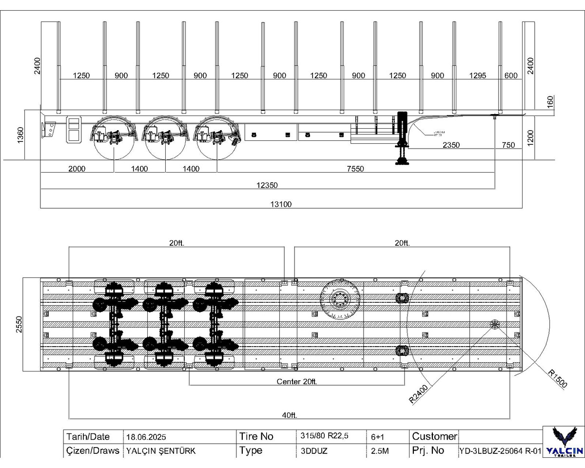 YALCIN FORESTIERS - Dropside/ Flatbed semi-trailer: picture 1 YALCIN FORESTIERS - Dropside/ Flatbed semi-trailer: picture 1