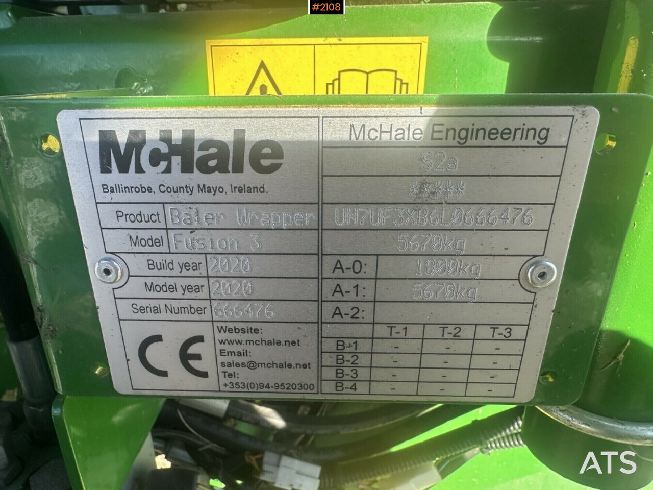 Round baler Mchale fusion 3 only 8490 bales (see video) - Hay and forage equipment: picture 5 Round baler Mchale fusion 3 only 8490 bales (see video) - Hay and forage equipment: picture 5