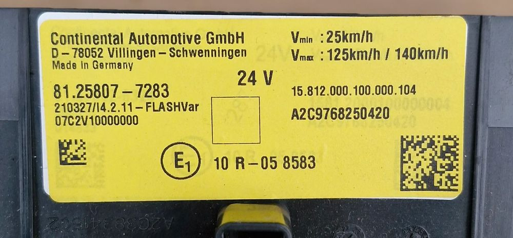 MAN TG3 LICZNIK ZEGARY 81.25807-7283 - Cab and interior: picture 2 MAN TG3 LICZNIK ZEGARY 81.25807-7283 - Cab and interior: picture 2