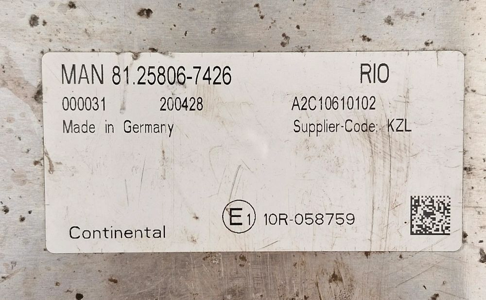 MAN TG3 TGX STEROWNIK KOMPUTER RIO 81.25806-7426 - Suspension: picture 2 MAN TG3 TGX STEROWNIK KOMPUTER RIO 81.25806-7426 - Suspension: picture 2