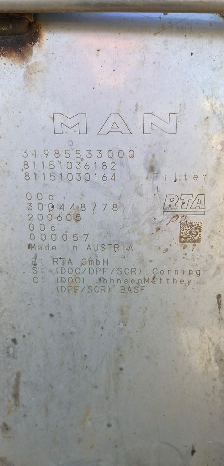 MAN TG3 TGX TGS KATALIZATOR TŁUMIK 81.151036182 81.151030164 - Catalytic converter: picture 5 MAN TG3 TGX TGS KATALIZATOR TŁUMIK 81.151036182 81.151030164 - Catalytic converter: picture 5