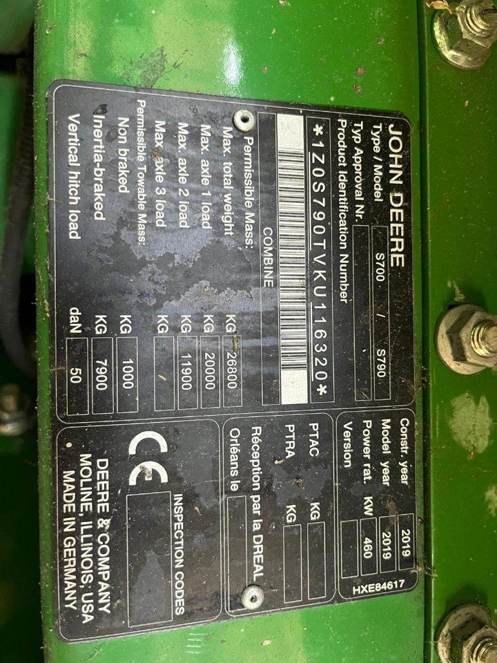 John Deere S790 i - Combine harvester: picture 4 John Deere S790 i - Combine harvester: picture 4