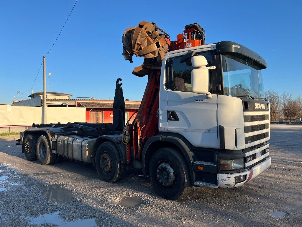 SCANIA CV R124 SCARRABILE CON GRU E POLIPO - Hook lift truck, Crane truck: picture 4 SCANIA CV R124 SCARRABILE CON GRU E POLIPO - Hook lift truck, Crane truck: picture 4