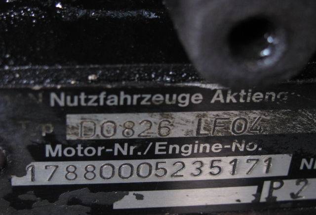 MAN D0826 LF04 MAN M 90 - Engine for Truck: picture 2 MAN D0826 LF04 MAN M 90 - Engine for Truck: picture 2