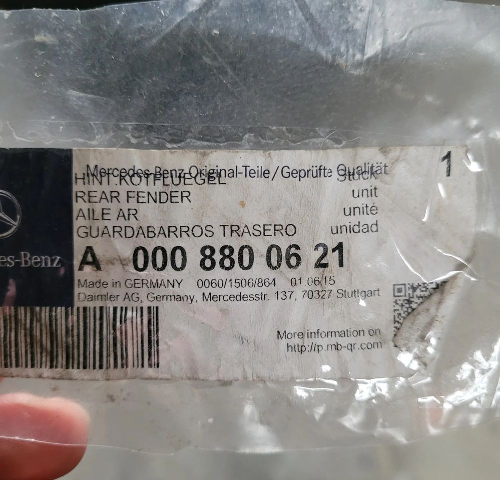 BŁOTNIK MERCEDES ACTROS NOWY ORYGINAŁ A0008800621 CHWALIM116 - Fender for Truck: picture 5 BŁOTNIK MERCEDES ACTROS NOWY ORYGINAŁ A0008800621 CHWALIM116 - Fender for Truck: picture 5