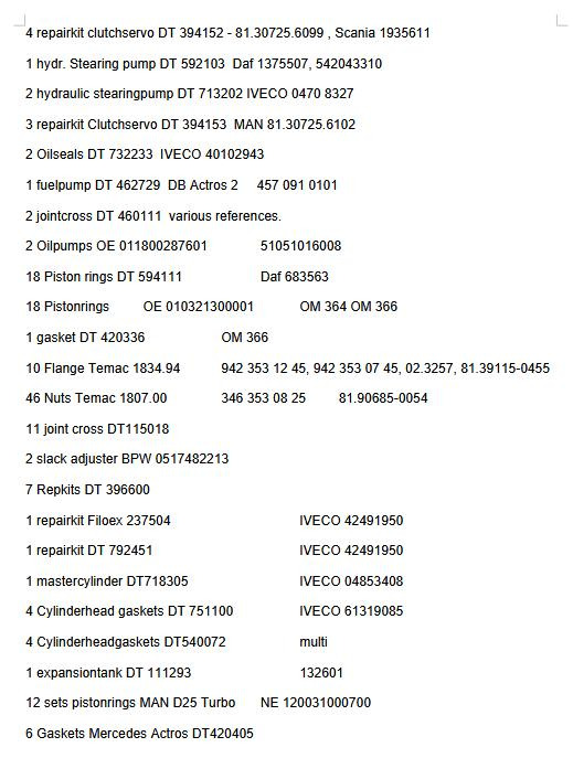 OE Germany Pistonrings 010321300001 for OM 366 - Piston/ Ring/ Bushing: picture 2 OE Germany Pistonrings 010321300001 for OM 366 - Piston/ Ring/ Bushing: picture 2