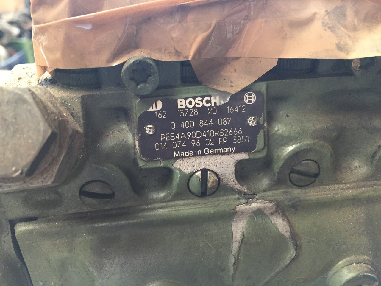 Gebrauchte Einspritzpumpe DB 209 Typ OM 364, Bosch - Nr. : 0 400 844 087 - Fuel pump for Truck: picture 4 Gebrauchte Einspritzpumpe DB 209 Typ OM 364, Bosch - Nr. : 0 400 844 087 - Fuel pump for Truck: picture 4