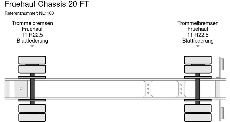 Container transporter/ Swap body semi-trailer Fruehauf Chassis 20 FT: picture 13