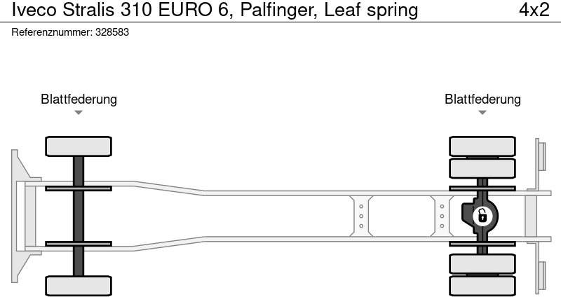 Dropside/ Flatbed truck, Crane truck Iveco Stralis 310 EURO 6, Palfinger, Leaf spring: picture 16