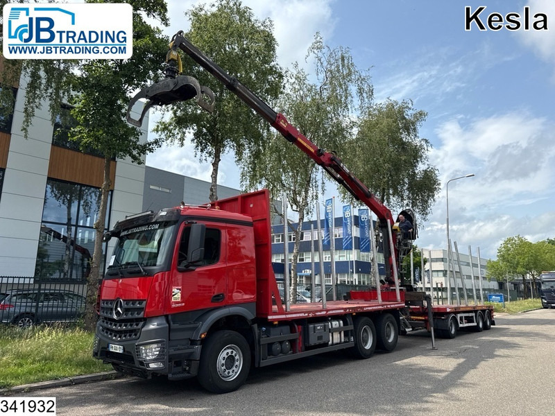 Mercedes-Benz Arocs 3353 6x4, EURO 6, Rertarder, Kesla, Combi - Log truck, Crane truck: picture 1 Mercedes-Benz Arocs 3353 6x4, EURO 6, Rertarder, Kesla, Combi - Log truck, Crane truck: picture 1