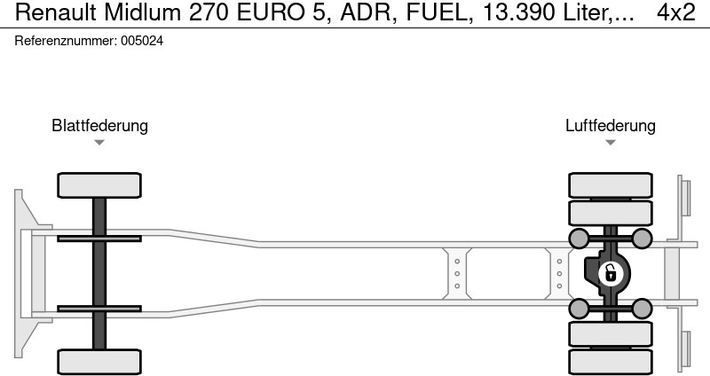 Tank truck Renault Midlum 270 EURO 5, ADR, FUEL, 13.390 Liter, 4 Comp.: picture 17