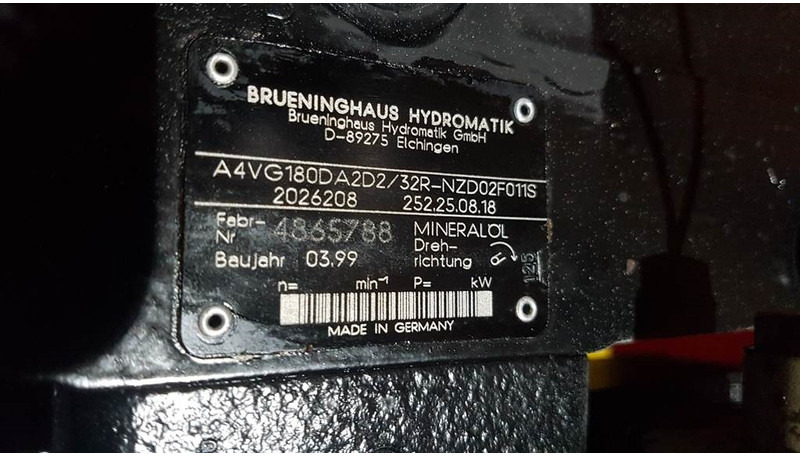 Brueninghaus Hydromatik A4VG180DA2D2/32R - Drive pump/Fahrpumpe/Rijpomp - Hydraulics: picture 4 Brueninghaus Hydromatik A4VG180DA2D2/32R - Drive pump/Fahrpumpe/Rijpomp - Hydraulics: picture 4