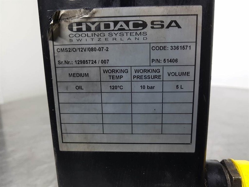 Hydac CMS2/O/12V/080-07-2-Oil cooler/Ölkühler/Olie - Hydraulics: picture 4 Hydac CMS2/O/12V/080-07-2-Oil cooler/Ölkühler/Olie - Hydraulics: picture 4