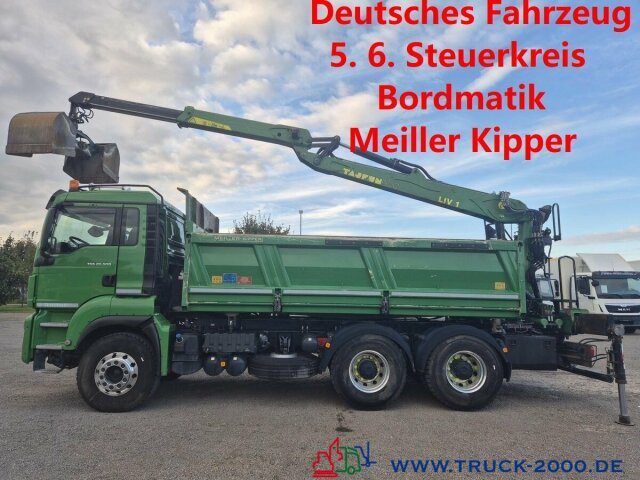MAN TGS 26.500 6x4 Meiller + Kran + Bordmatik 137TKM - Tipper, Crane truck: picture 1 MAN TGS 26.500 6x4 Meiller + Kran + Bordmatik 137TKM - Tipper, Crane truck: picture 1