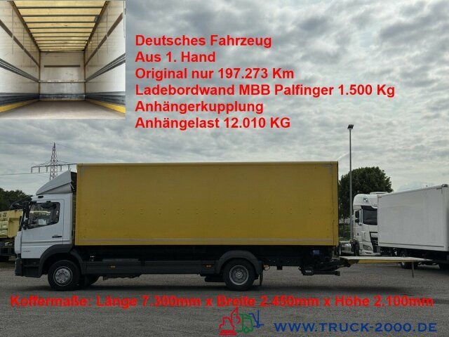 Mercedes-Benz Atego 1224 Koffer MBB Palfinger LBW 1.500KG AHK - Box truck: picture 1 Mercedes-Benz Atego 1224 Koffer MBB Palfinger LBW 1.500KG AHK - Box truck: picture 1