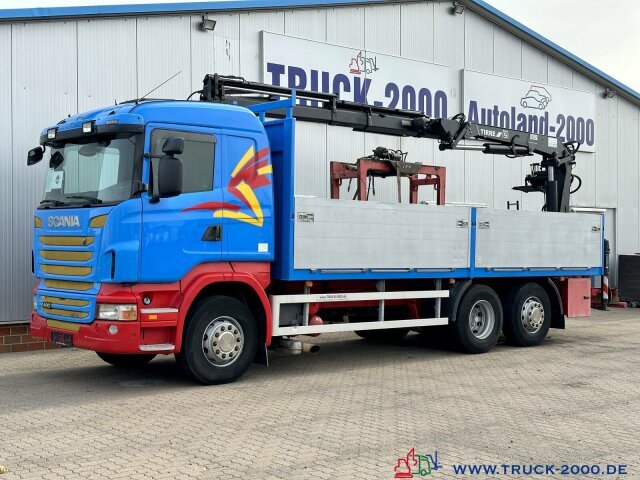 Dropside/ Flatbed truck, Crane truck Scania R400 Atlas Tirre 191L 9m=1,7t. 7m Ladefl. 1.Hand: picture 8