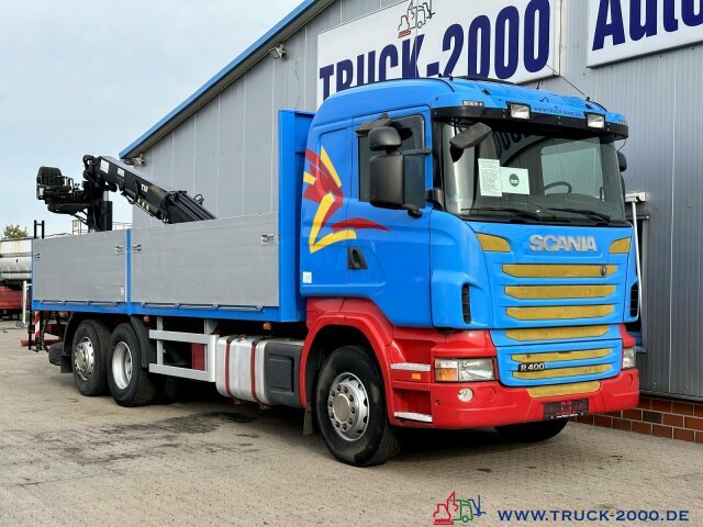 Dropside/ Flatbed truck, Crane truck Scania R400 Atlas Tirre 191L 9m=1,7t. 7m Ladefl. 1.Hand: picture 13