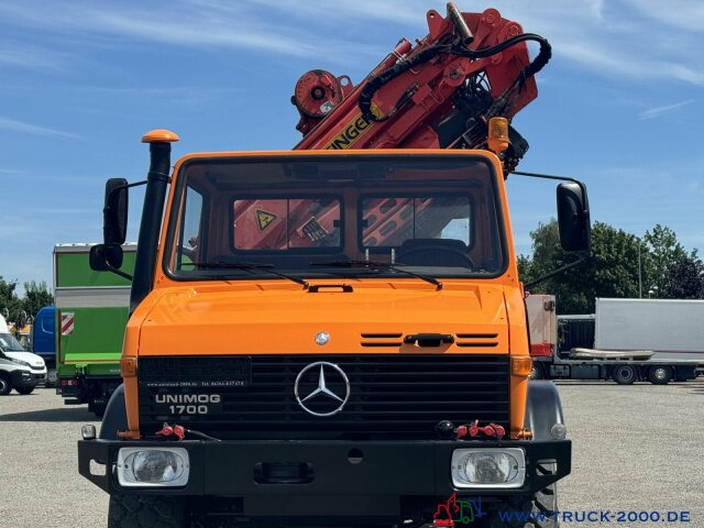 Crane truck Unimog U1700 Kran PK16000 + Jib Höhe 22,50m + Winde: picture 8