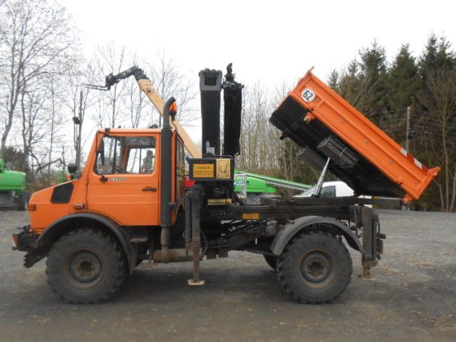 Unimog U1450 427/11 mit Kran - Tipper, Crane truck: picture 1 Unimog U1450 427/11 mit Kran - Tipper, Crane truck: picture 1