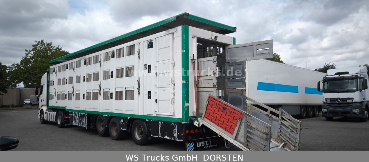 Livestock semi-trailer Menke-Janzen 3 Stock , Lenkachse , Hubdach: picture 7