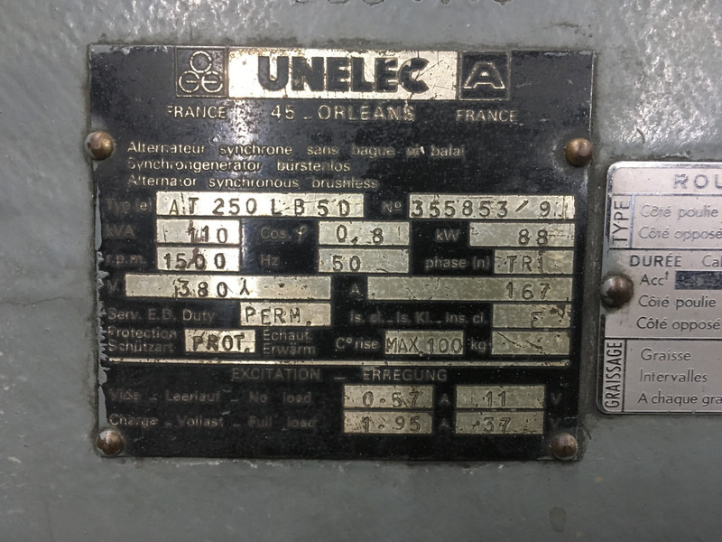 Generator set Fiat 821-I GENERATOR 110KVA USED: picture 6