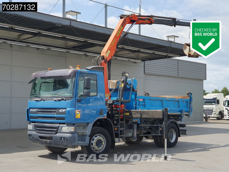 DAF CF75.310 4X2 Palfinger PK12000 Kran Crane 7m3 tipper Big-Axle Steelsuspension Euro 3 - Tipper, Crane truck: picture 1 DAF CF75.310 4X2 Palfinger PK12000 Kran Crane 7m3 tipper Big-Axle Steelsuspension Euro 3 - Tipper, Crane truck: picture 1