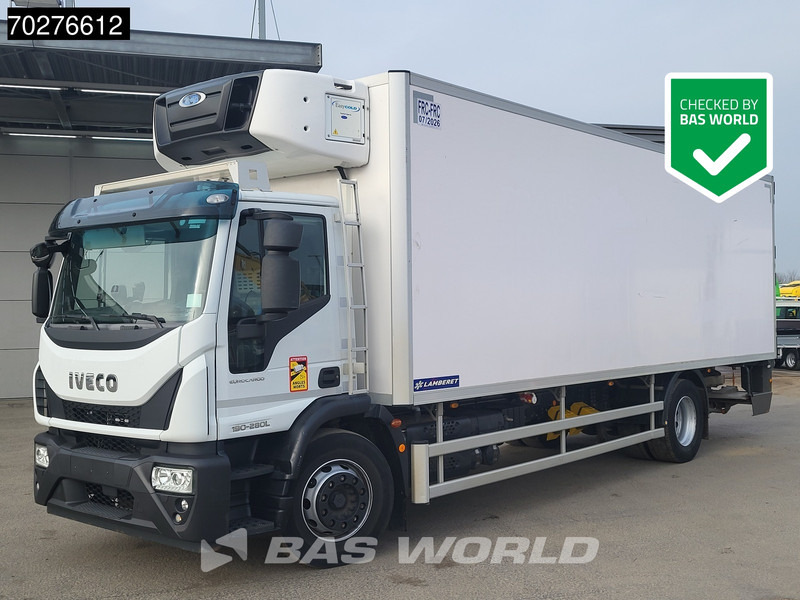 Refrigerator truck Iveco Eurocargo 190EL280 4X2 ATP Valid - 19tonner Carrier 1150 MT cooler Ladebordwand FRC Euro 6: picture 1