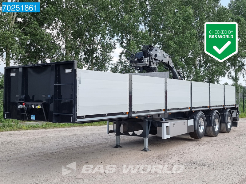 Dropside/ Flatbed semi-trailer Kwb P-348-STI-H 3 axles NL-Trailer Kennis K16 Lift+Lenkachse TÜV 11/24: picture 1