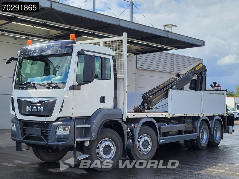 Dropside/ Flatbed truck, Crane truck MAN TGS 35.400 8X4 Palfinger PK23002 SH Big-Axle Euro 6: picture 12
