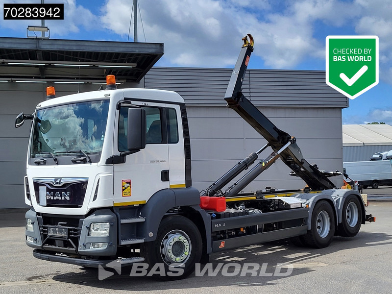 MAN TGX 28.460 6X2 20tons Marrel hooklift Lift axle Automatic Euro 6 - Hook lift truck: picture 1 MAN TGX 28.460 6X2 20tons Marrel hooklift Lift axle Automatic Euro 6 - Hook lift truck: picture 1