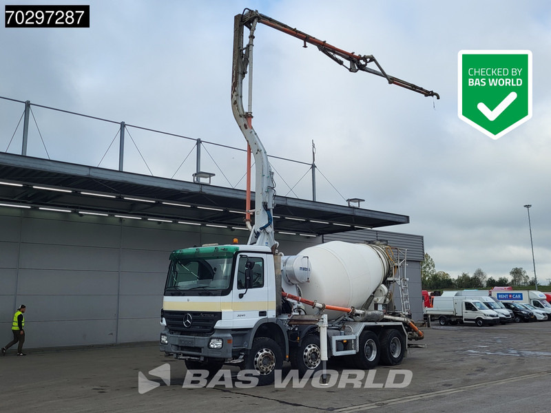 Mercedes-Benz Actros 3241 8X4 7m3 Mecbo Mixer Big-Axle Steelsuspension Pompe+Mixer Autoamtic Euro 3 - Concrete pump truck: picture 1 Mercedes-Benz Actros 3241 8X4 7m3 Mecbo Mixer Big-Axle Steelsuspension Pompe+Mixer Autoamtic Euro 3 - Concrete pump truck: picture 1