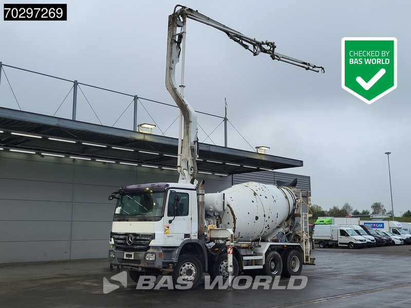 Mercedes-Benz Actros 3241 8X4 7m3 Putzmeister Mixer Big-Axle Steelsuspension Automatic Pompe+Mixer Euro 4 - Concrete pump truck: picture 1 Mercedes-Benz Actros 3241 8X4 7m3 Putzmeister Mixer Big-Axle Steelsuspension Automatic Pompe+Mixer Euro 4 - Concrete pump truck: picture 1