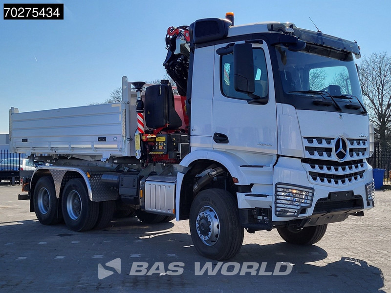 New Tipper, Crane truck Mercedes-Benz Arocs 3348 6X6 Fassi F255A.2.24 xe-dynamic Kran Dreiseitenkipper Navi Euro 6: picture 16