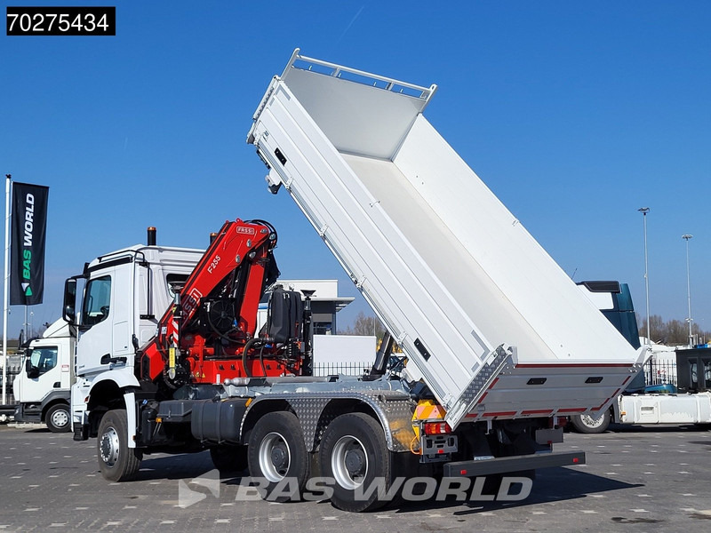 New Tipper, Crane truck Mercedes-Benz Arocs 3348 6X6 Fassi F255A.2.24 xe-dynamic Kran Dreiseitenkipper Navi Euro 6: picture 7