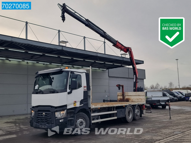 Renault C 380 6X2 Fassi F155A.0.23 E-ACTIVE Remote Control Euro 6 - Dropside/ Flatbed truck, Crane truck: picture 1 Renault C 380 6X2 Fassi F155A.0.23 E-ACTIVE Remote Control Euro 6 - Dropside/ Flatbed truck, Crane truck: picture 1