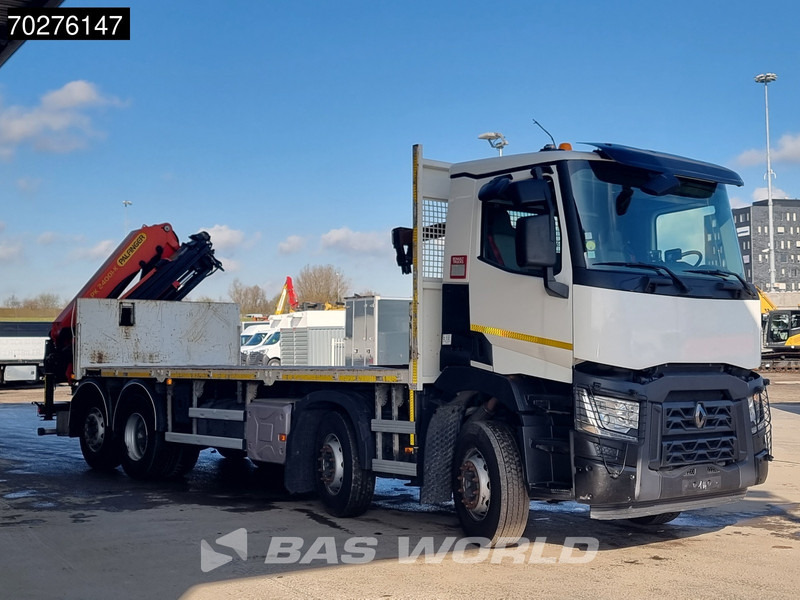 Dropside/ Flatbed truck, Crane truck Renault C 380 8X2 Palfinger PK24001K Remote Lenkachse Euro 6: picture 10