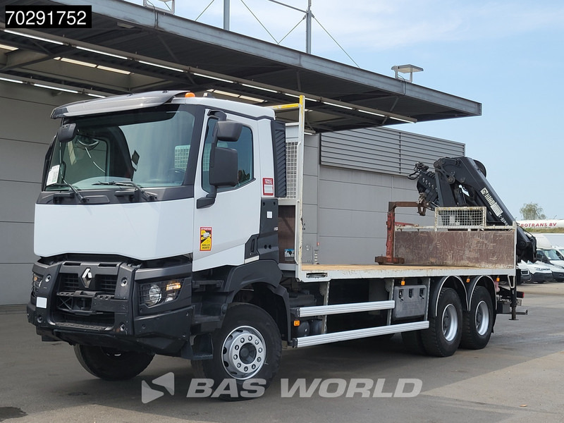 Dropside/ Flatbed truck, Crane truck Renault K 380 6X4 HIAB X-HIDUO 188 E-5 Crane Steelsuspension Big-Axle Automatic Euro 6: picture 15
